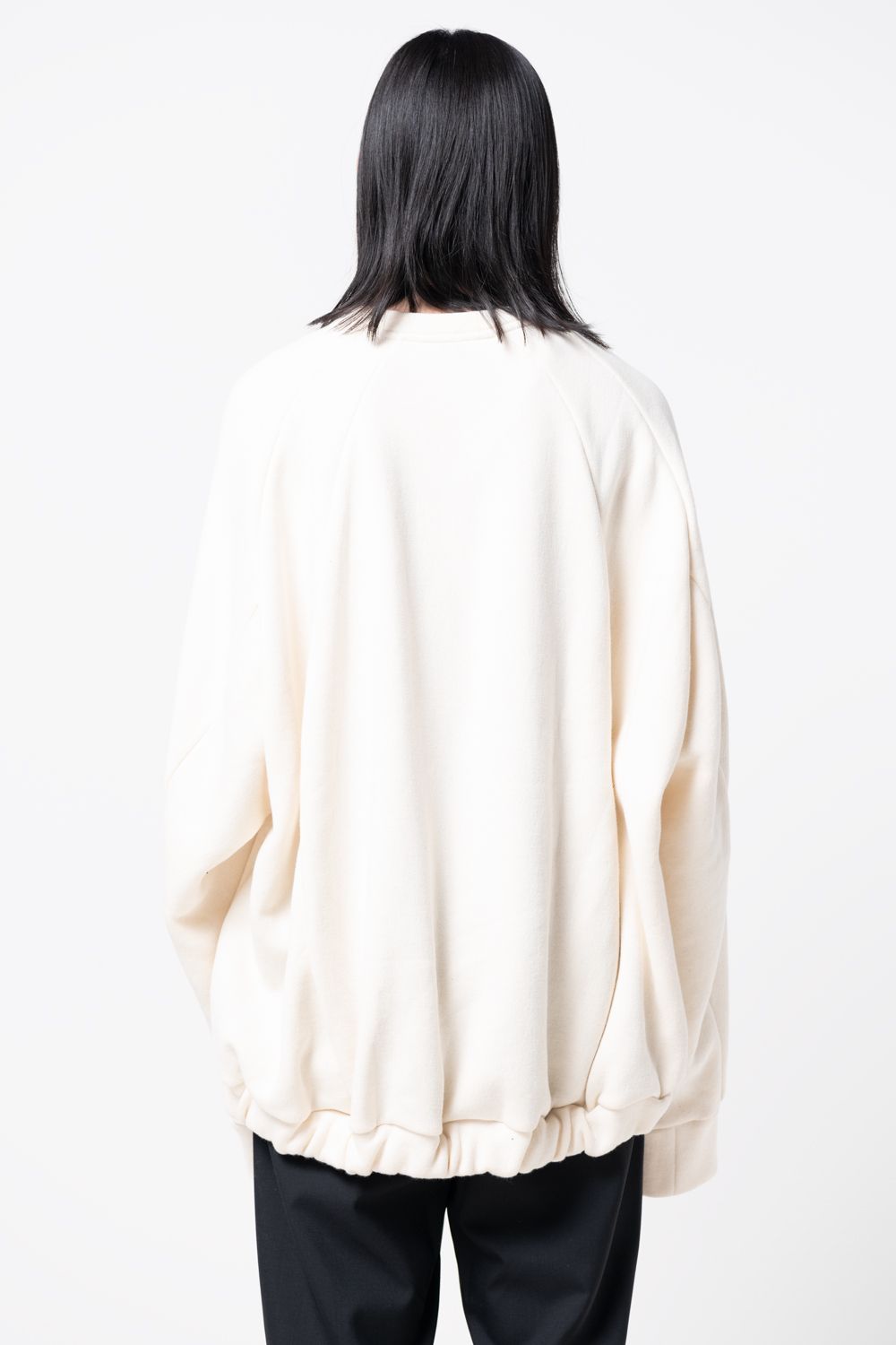 【ラスト1点 / 23AW】balloon easy sweat [OFF WHITE] - バルーンイージースウェット [オフホワイト] / vu-a23-t24