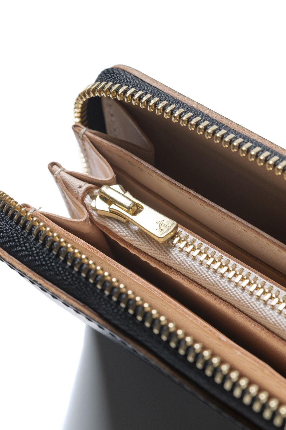 【ラスト1点】LEATHER GARRISON ROUND ZIP LONG WALLET [BLACK] | シェルコードバン ロングウォレット (ラウンドジップ) / ブラック