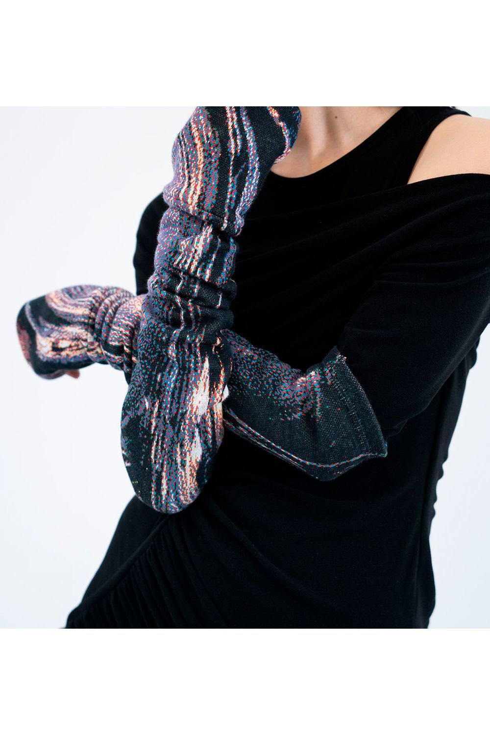 【24AW】Orbs Knit Arm Covers [night] - オーブスニットアームカバー [ナイト] / AW24KN04