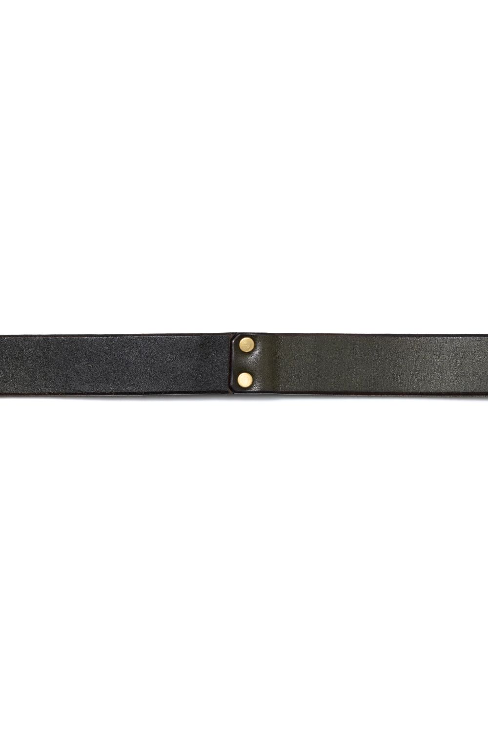 vasco - 【ラスト1点】LEATHER RING BELT - NARROW [BROWN