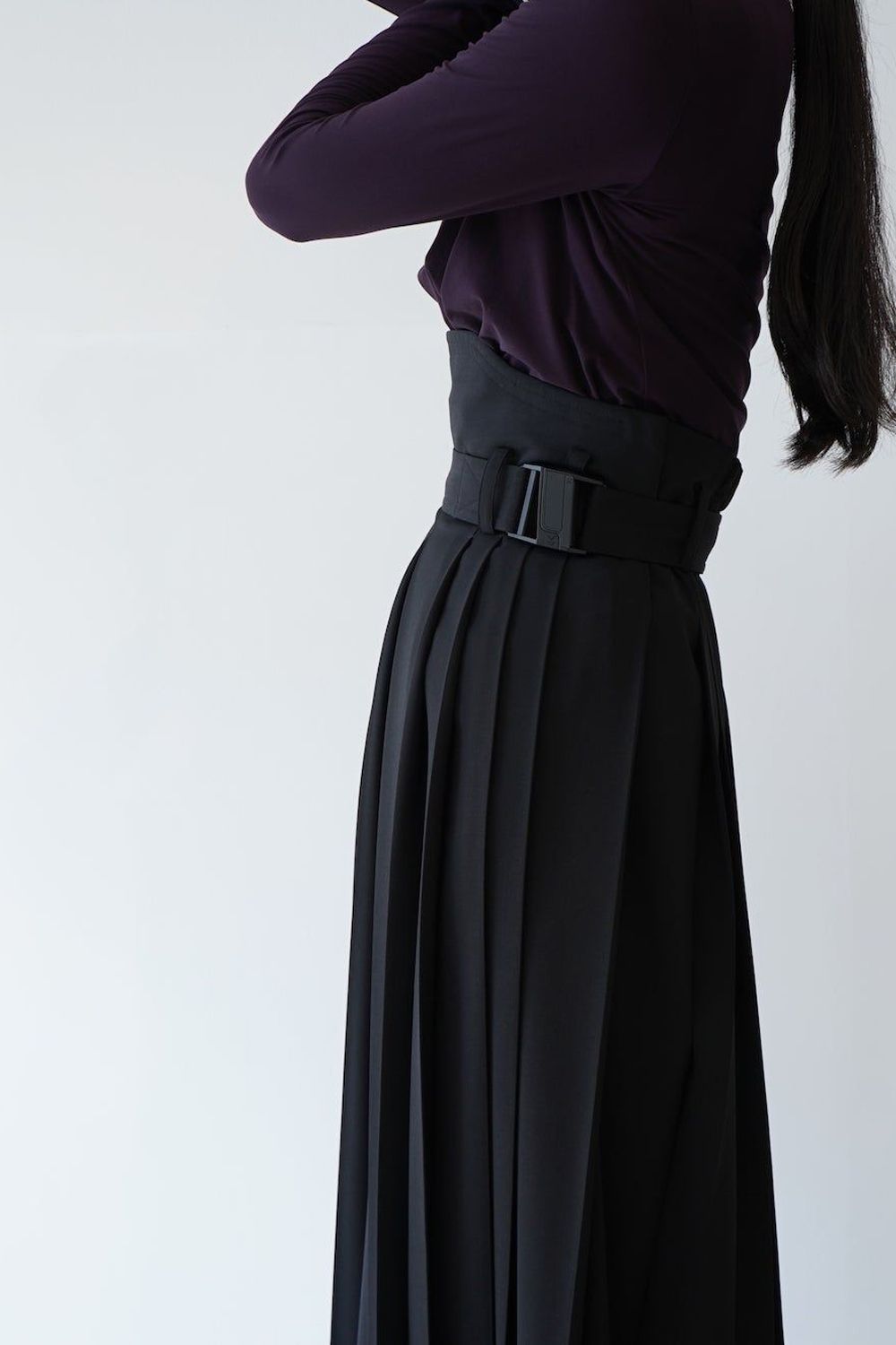 【22AW】Hak Pleats Pants [black] - ハカマプリーツパンツ [ブラック] / BT04 - 1