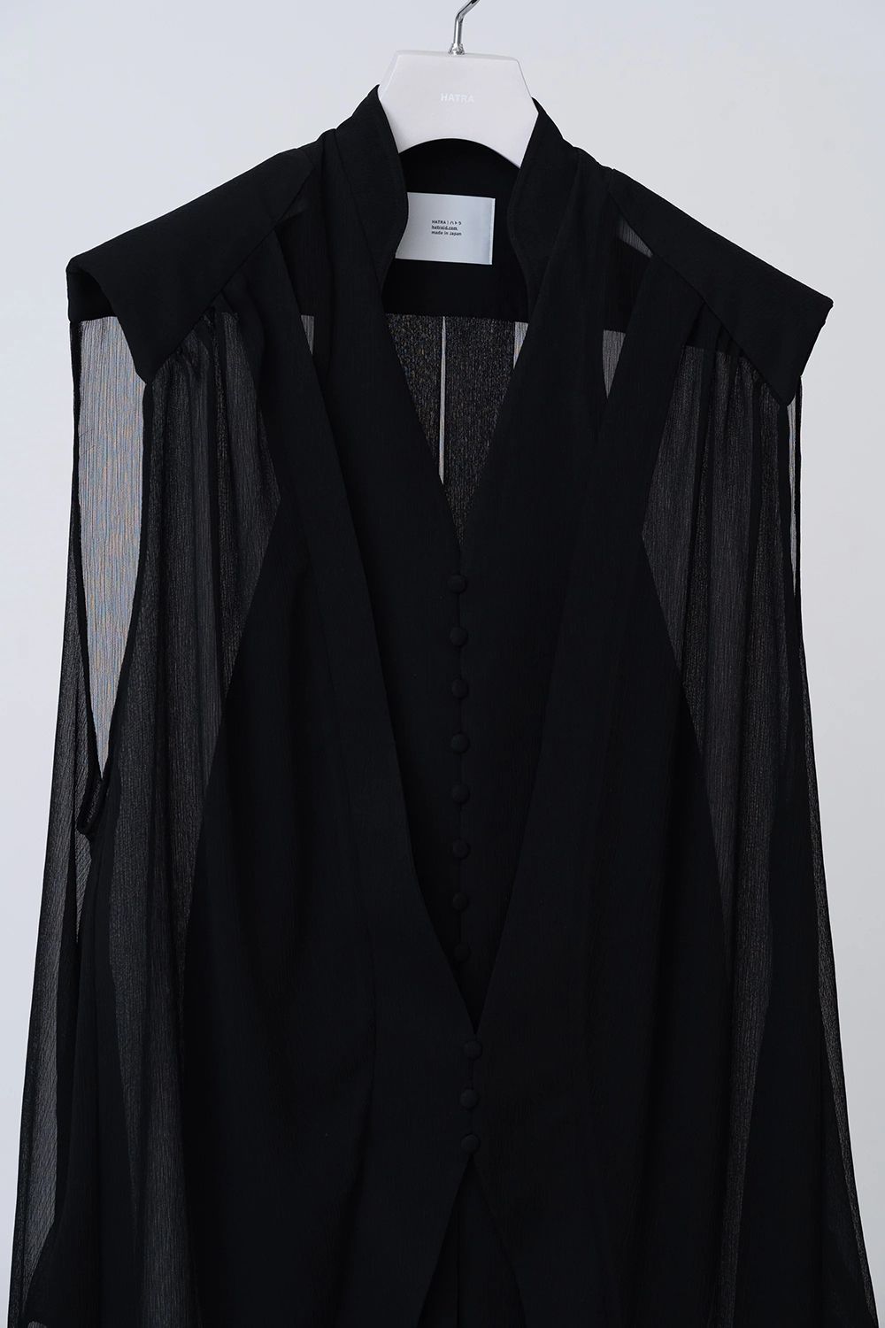 【26AW / 予約受付中】Winker Sheer Gown [black] - ウィンカーシアーガウン [ブラック] / FW26RO02