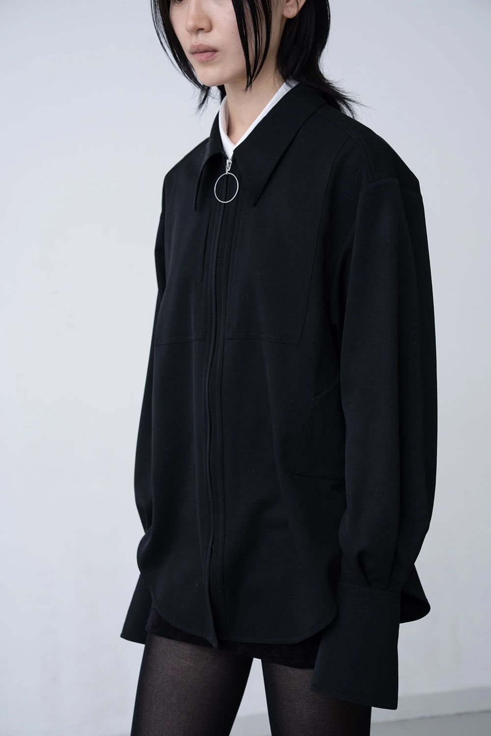 【26AW / 予約受付中】O Blouse [black] - オーブラウス [ブラック] / FW26SH02