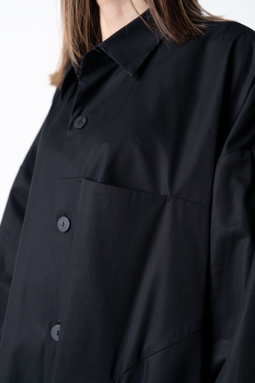 【23AW】long coat [BLACK] - ロングコート [ブラック] / vuy-a23-c02