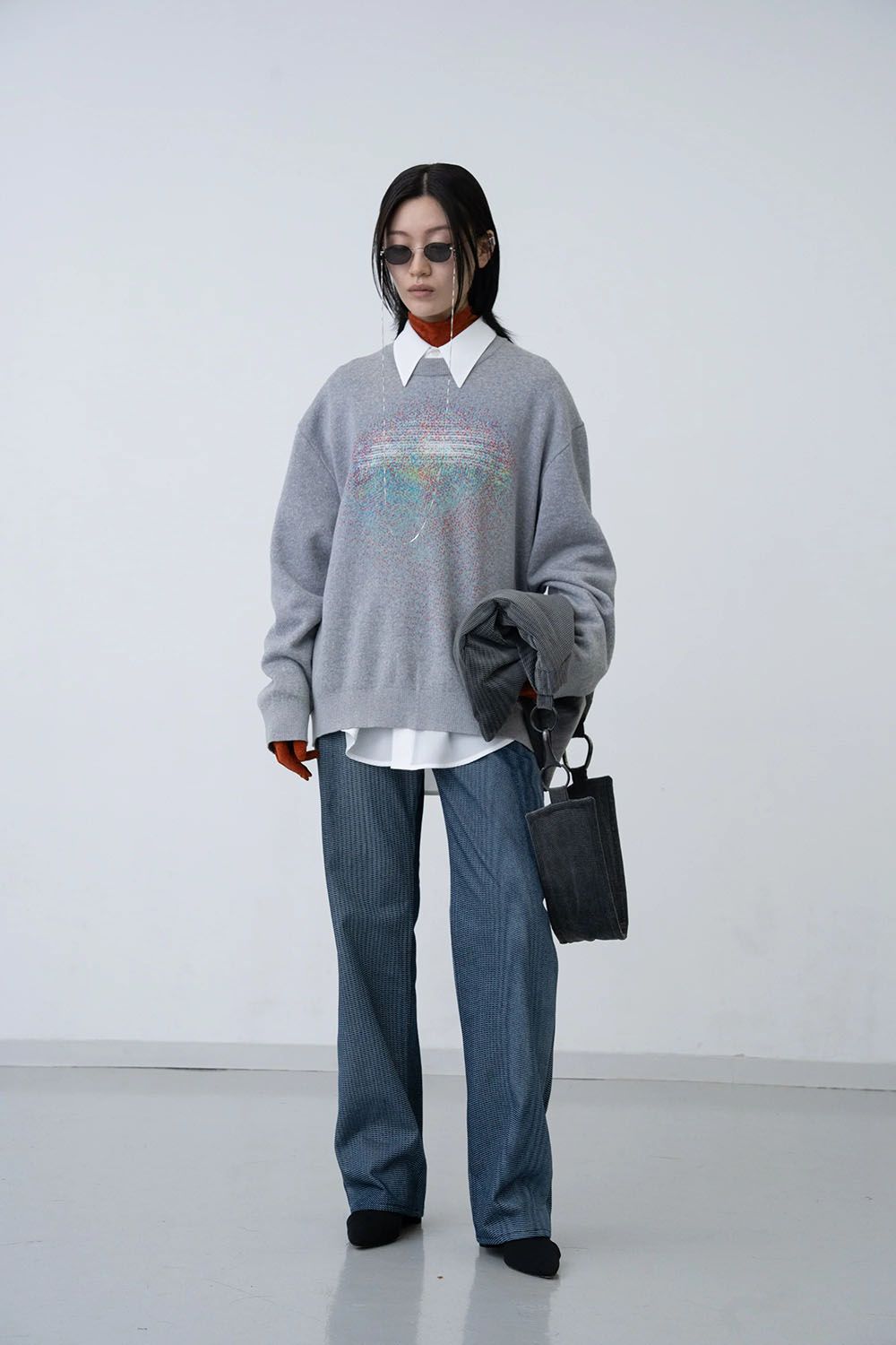 【26AW / 予約受付中】Photon Knit Sweater [grey] - フォトンニットセーター [グレー] / FW26KN01