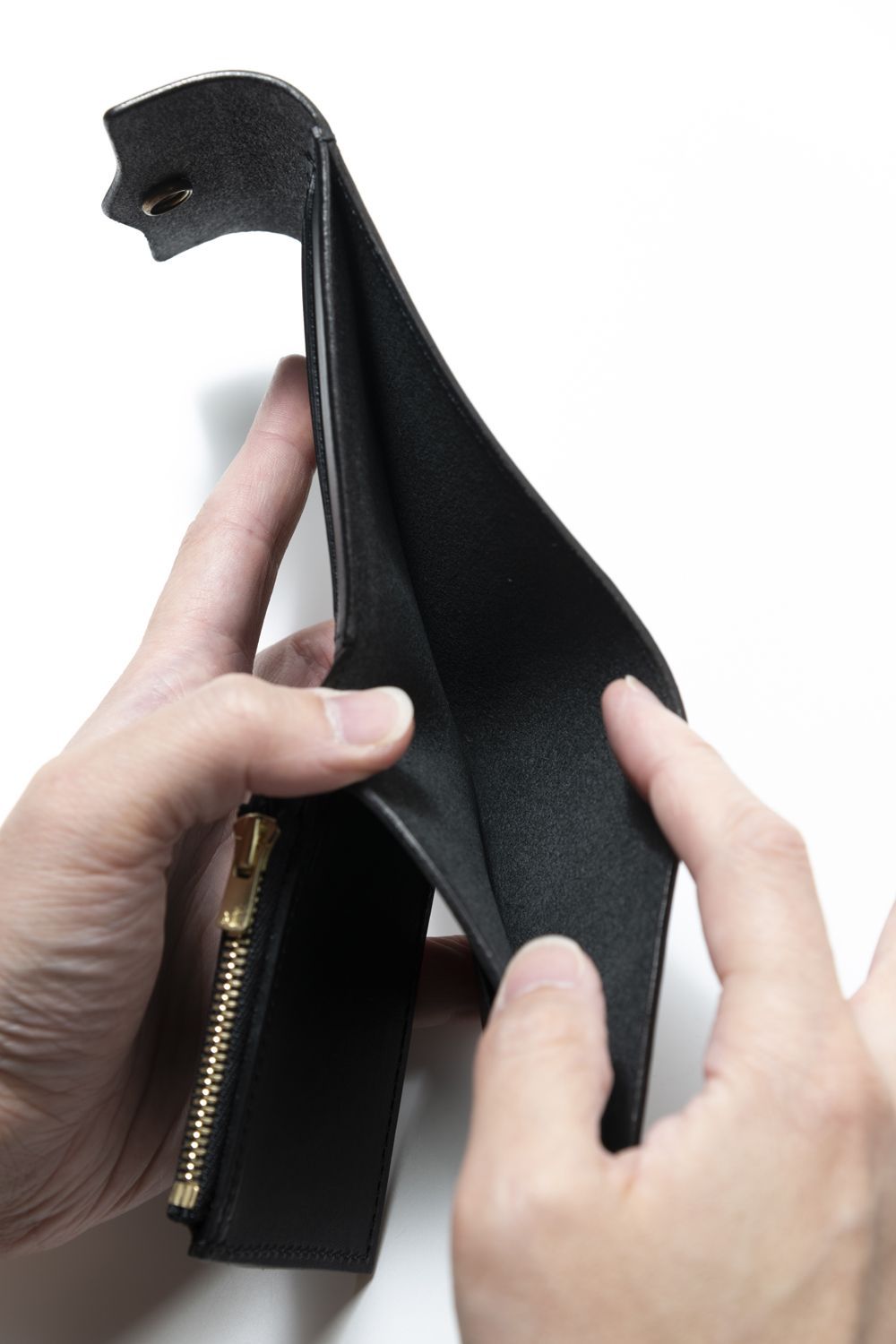 【25SS予約商品】LEATHER NAVAL MIDDLE WALLET [NERO] / ミドルウォレット / ブラック