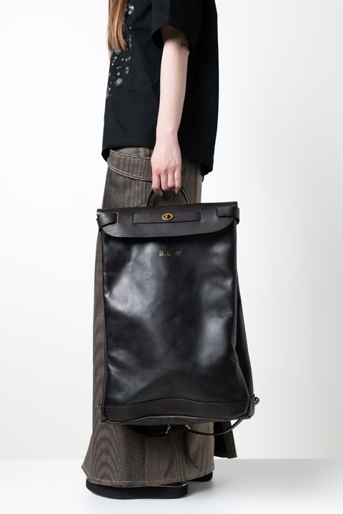 【ラスト1点 / 26SS】LEATHER VOYOGE 2WAY RUCKSACK [BLACK] / レザーリュックサック (2WAY) [ブラック]