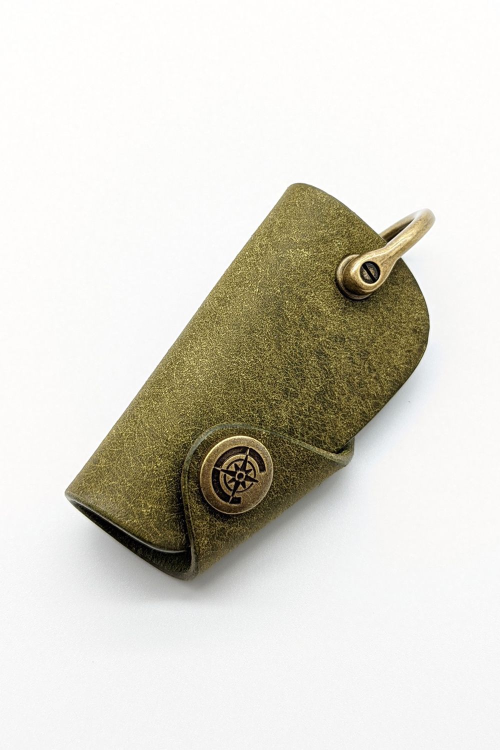 ボタンフックキーケース S [オリーブ] / Button Hook Key Case [OLIVE] - プエブロ