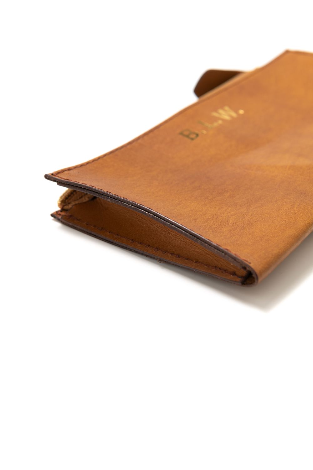 【ラスト1点 / 25SS】LEATHER WANDER POUCH【B.L.W.】/ SAND | マチ付きレザーポーチ / サンド