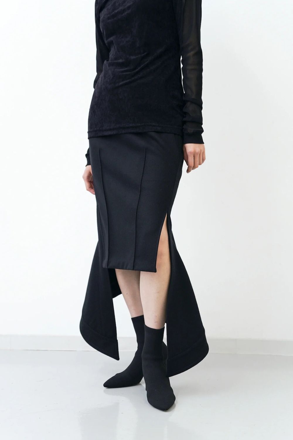 【24AW】Fishtail Skirt [black]  - フィッシュテイルスカート [ブラック] / AW24BT02