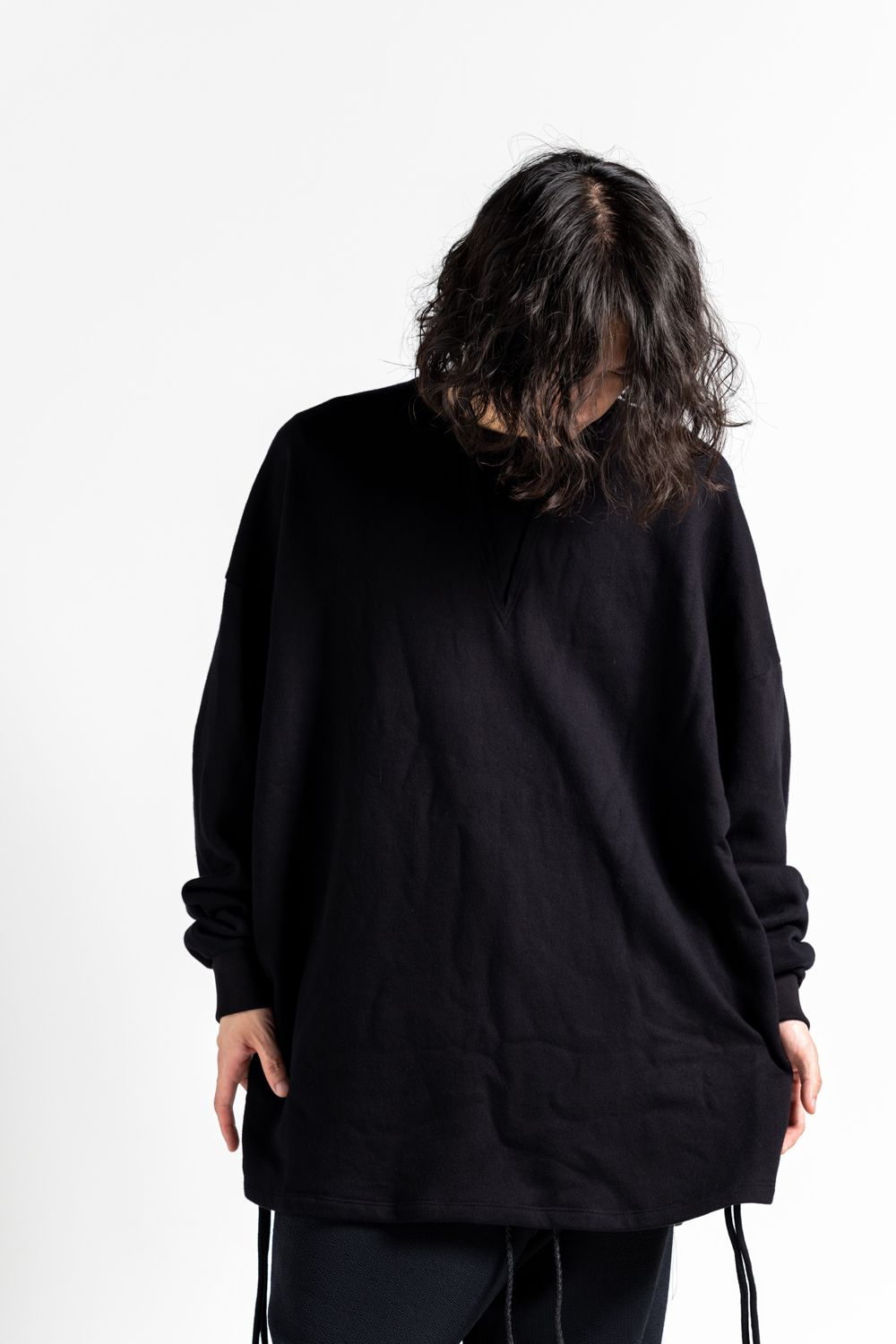 KMRii - 【21AW】Side Shirring Pullover [BLACK] - サイド 