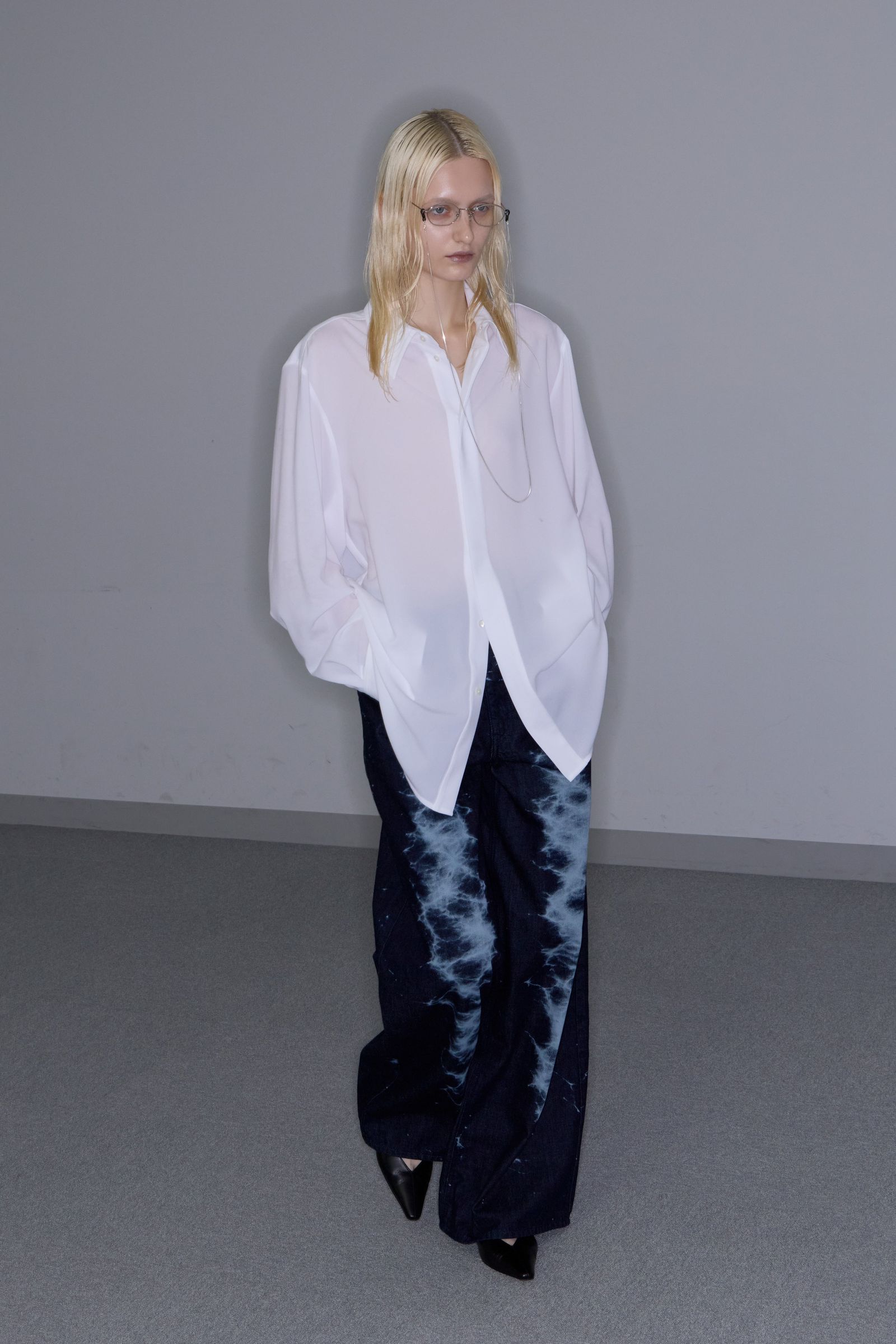 Caustics Bleach Denim [navy]