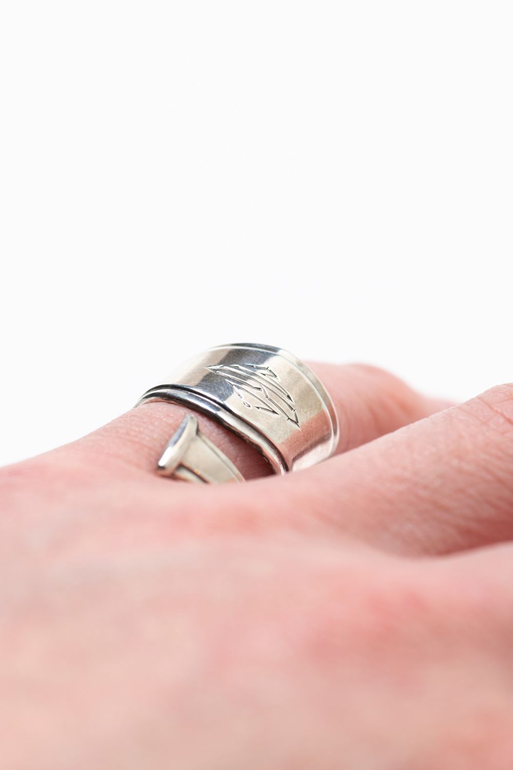 【1点もの】GEOMETRIC ARCH SPOON RING / ジオメトリックアーチスプーンリング [SV]