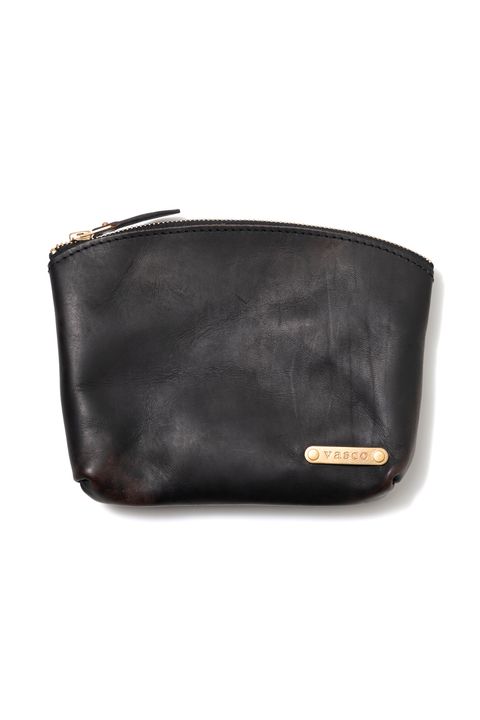 【26AW / 予約受付中】LEATHER TRAVEL PORCH [BLACK] | トラベルポーチ / ブラック