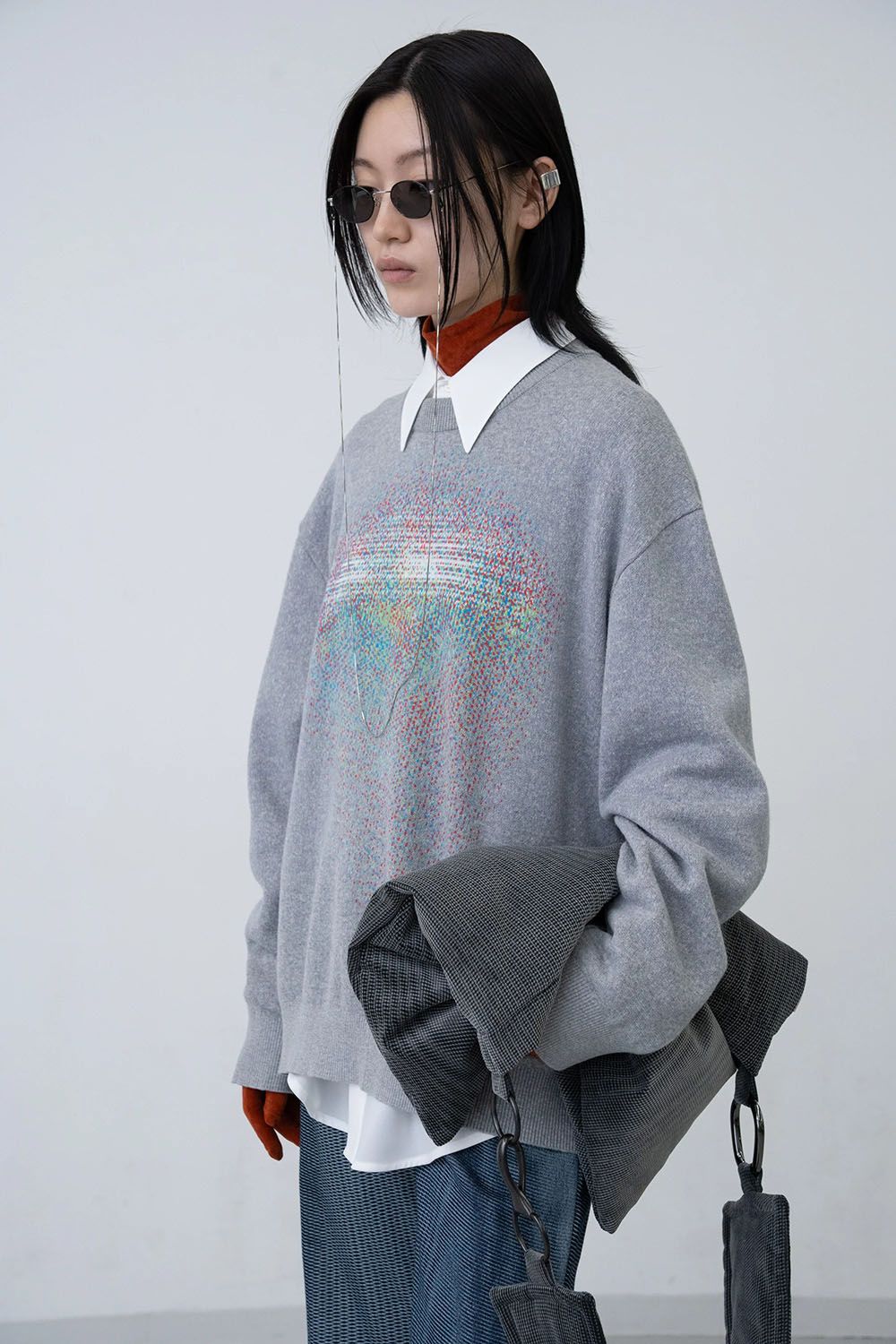 【26AW / 予約受付中】Photon Knit Sweater [grey] - フォトンニットセーター [グレー] / FW26KN01