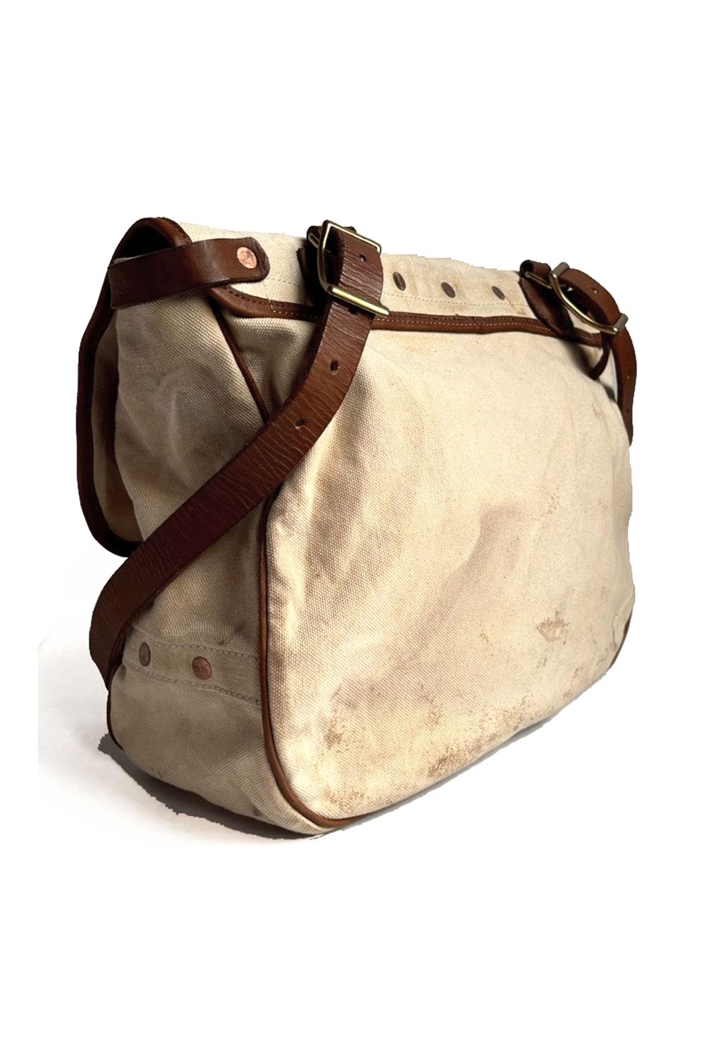 【26AW / 予約受付中】CANVAS×LEATHER POSTMAN BAG LARGE｜キャンバス×レザーポストマンバッグ (ラージ) / 4色展開