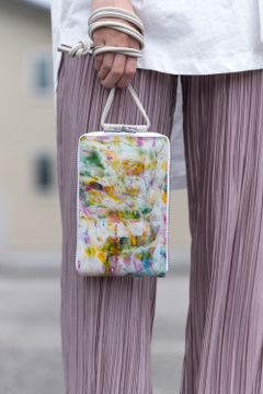 PAINT SHOULDER WALLET [WHITE×GREY CODE] / ペイントショルダーウォレット [ホワイト×グレーコード] Type-A