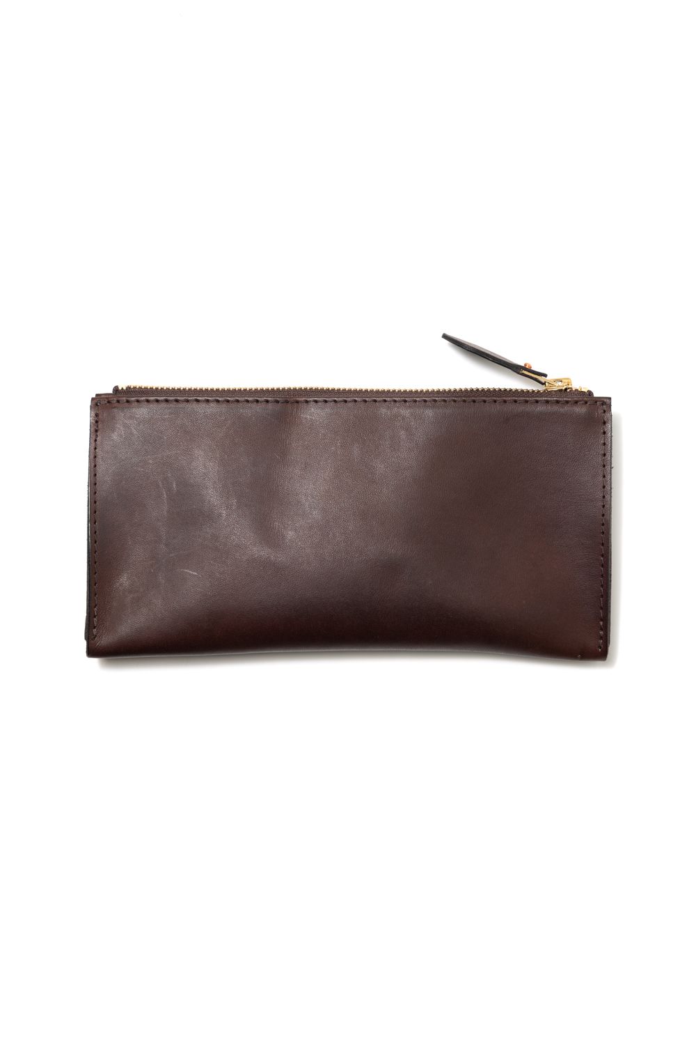 【ラスト1点 / 25SS】LEATHER WANDER POUCH【B.L.W.】/ BROWN | マチ付きレザーポーチ / ブラウン