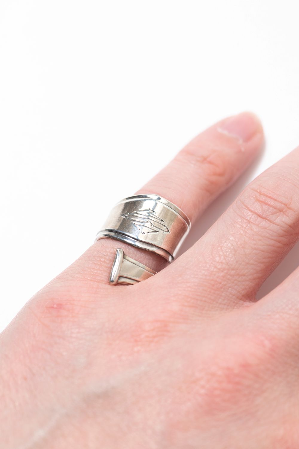 【1点もの】GEOMETRIC ARCH SPOON RING / ジオメトリックアーチスプーンリング [SV]