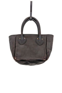 【25SS予約受付中｜12/17まで】レザーオールドトートバッグ - スモール [ブラック] / LEATHER OLD TOTE BAG - SMALL [BLACK]