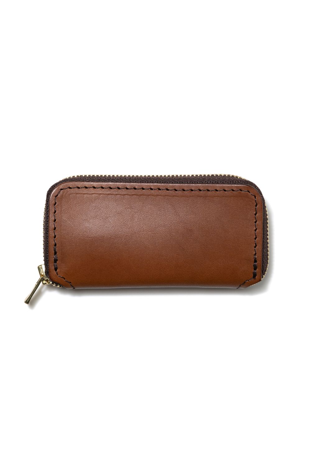 LEATHER VOYAGE ROUND ZIP KEY CASE [CORTESIA] TypeB | キーケース (ラウンドジップ) / ブラウン