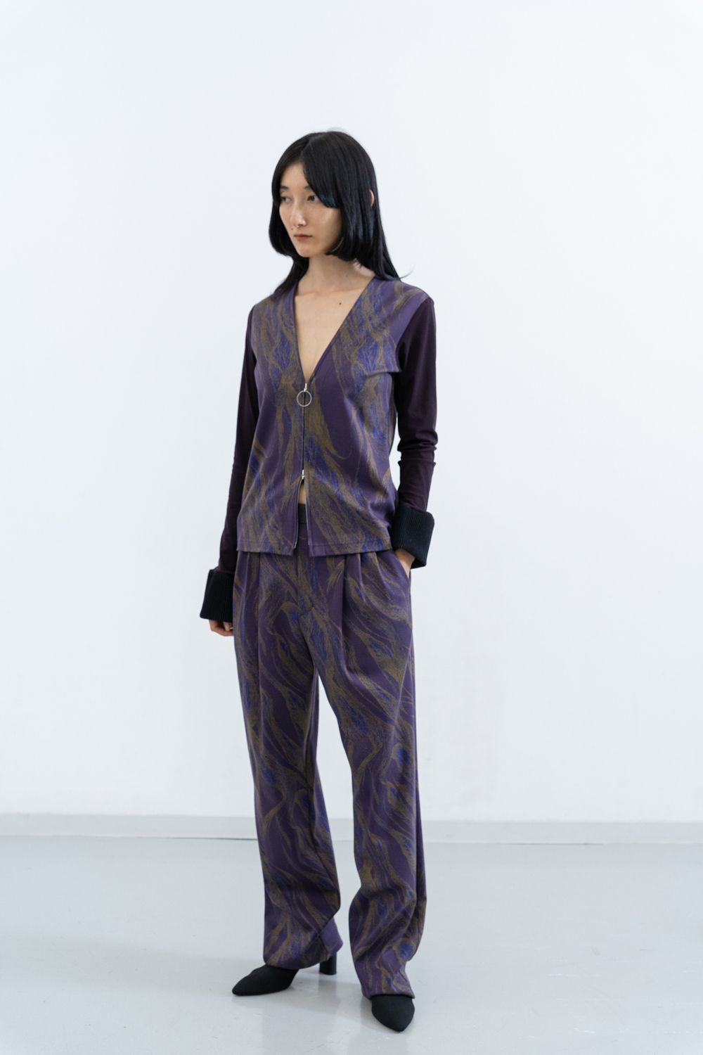 【ラスト1点 / 25SS】Aero Cardigan [violet] - エアロカーディガン [ヴァイオレット] / SS25TO08