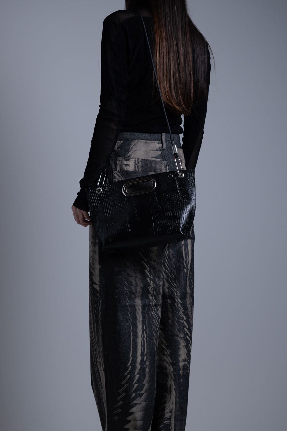 【ラスト1点】壁クラッチ／ショルダー M [ブラック] / w25-03-bk