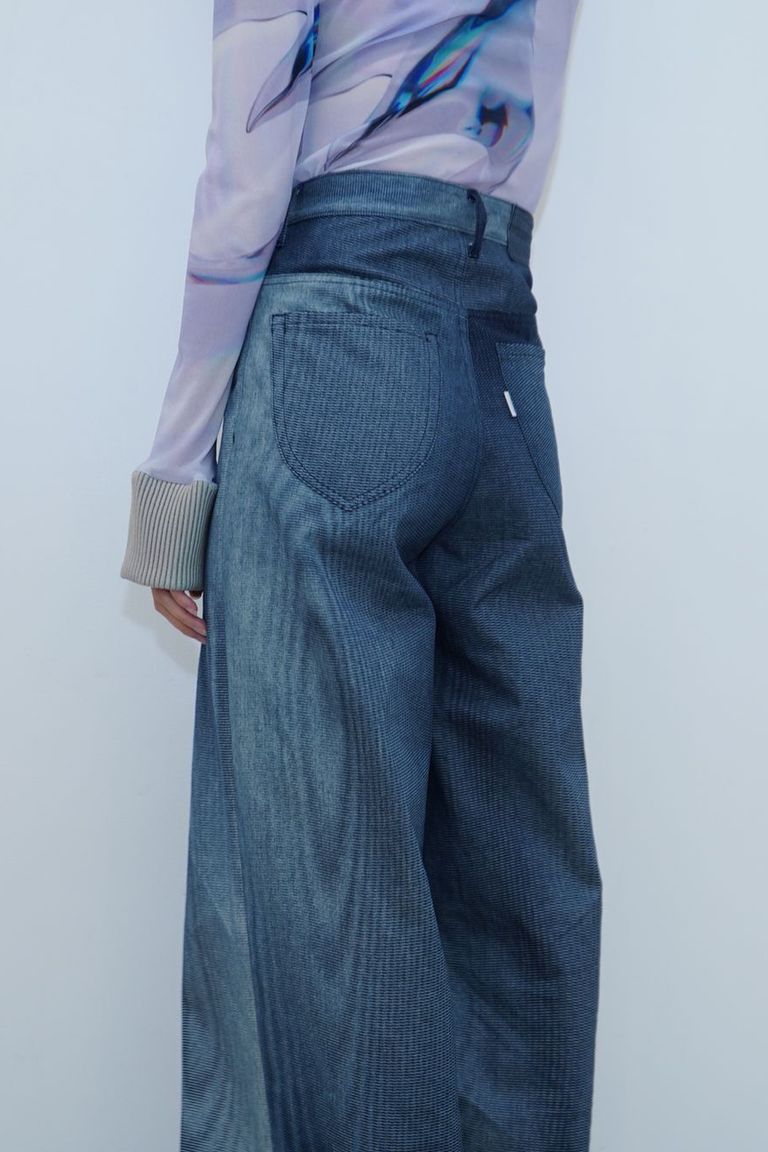HATRA - 【23SS】Mirage Bold Denim [moire-bleach] - ミラージュ 