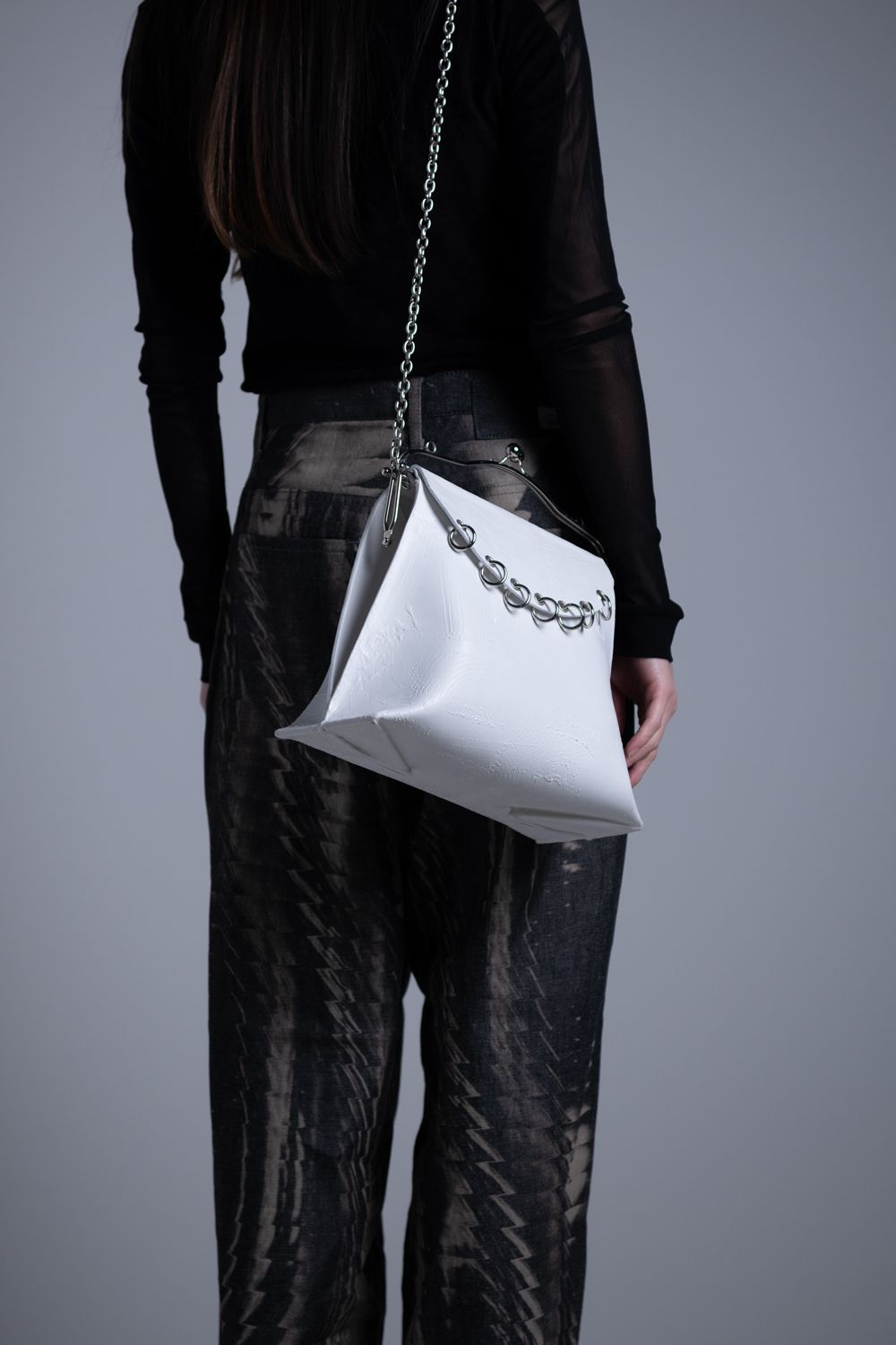 【お取り寄せ可能】シャトレーヌ (ハンド) バッグ [ホワイト] / w25-08-wh