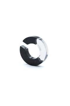 マーブルイヤーカフ | marble & acrylic [BLACK]