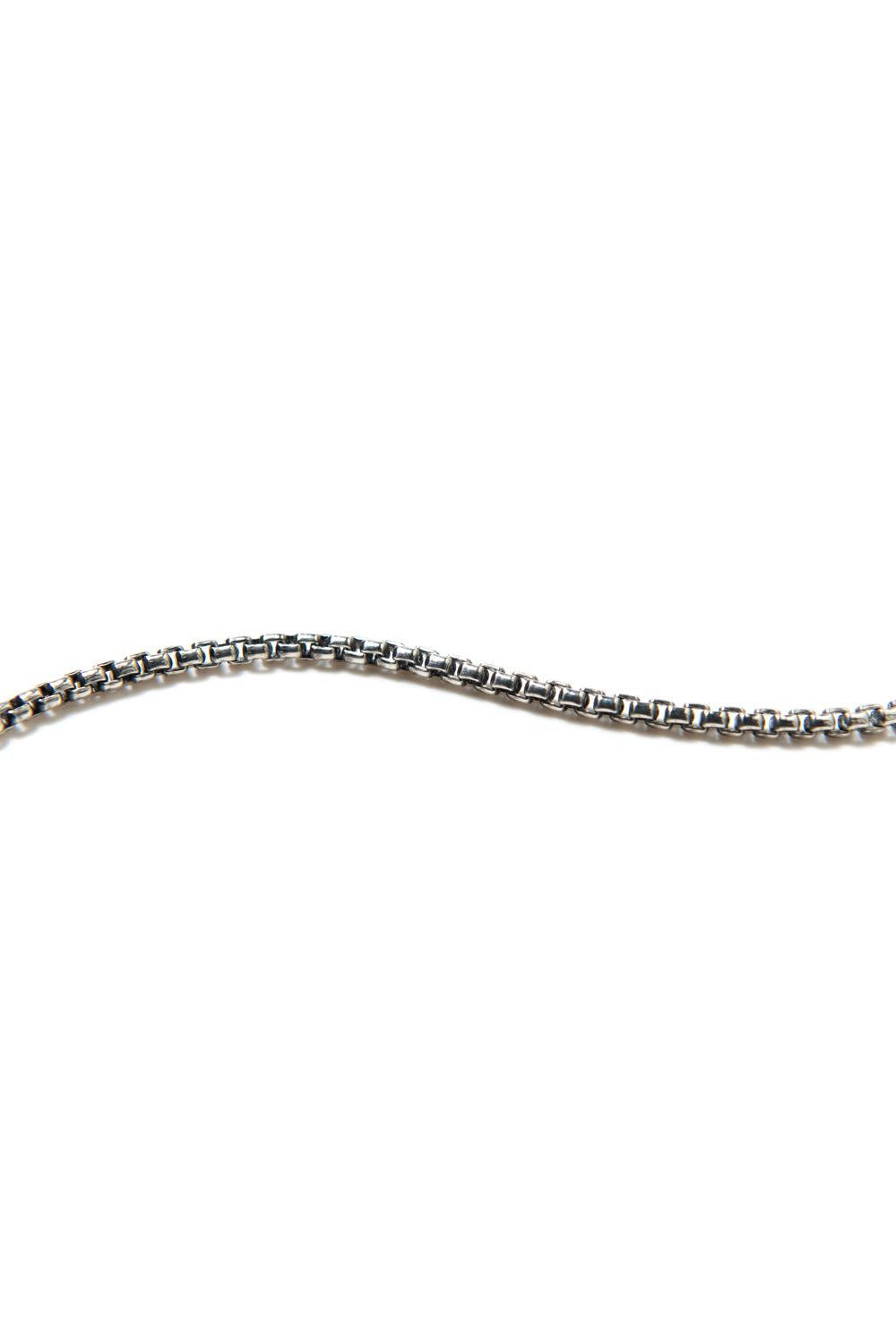 【ラスト1点】NARROW SQUARE BLOCK CHAIN ANKLET [SV] / ナロースクエアブロックチェーンアンクレット [シルバー]