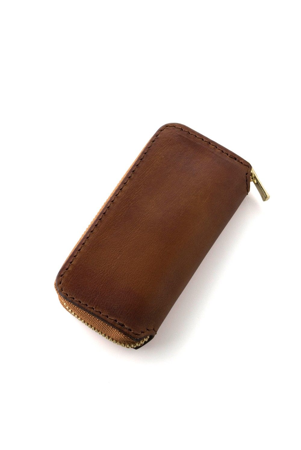 レザーボヤージュ ラウンドジップキーケース [タン] / LEATHER VOYAGE ROUND ZIP KEY CASE [TAN]