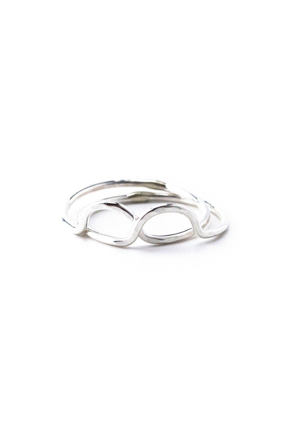 スターリング ピークス+バレーズリング / STERLING PEAKS + VALLEYS RING, SET OF 2