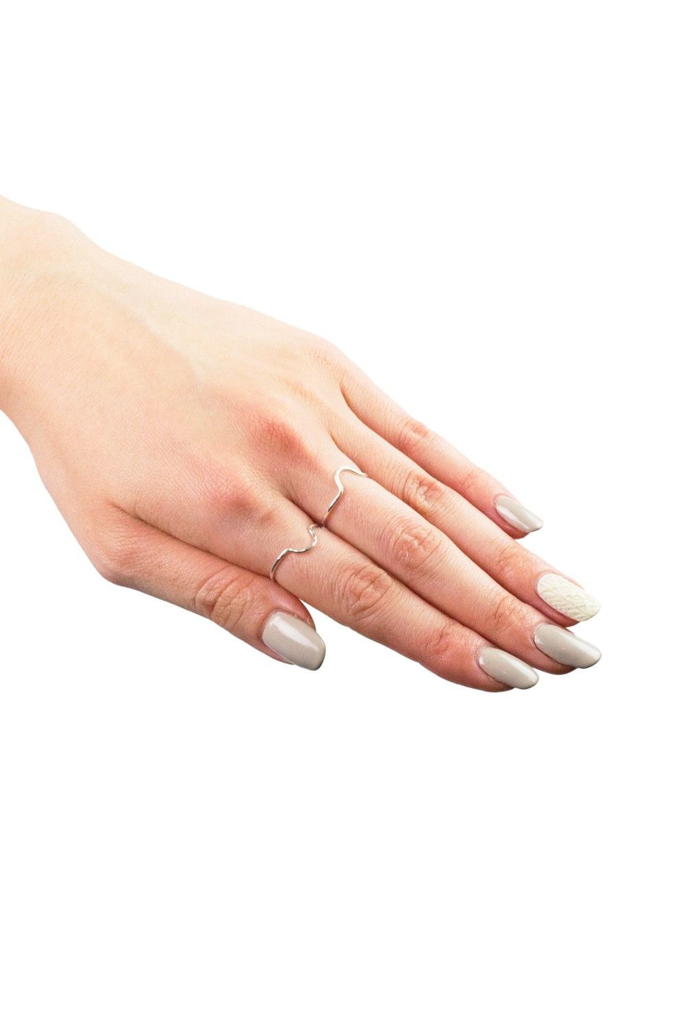 スターリング ピークス+バレーズリング / STERLING PEAKS + VALLEYS RING, SET OF 2