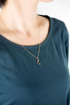 【ラスト1点】スモールアルファベット ペンダント ネックレス / Small Alphabet Pendant 【F】