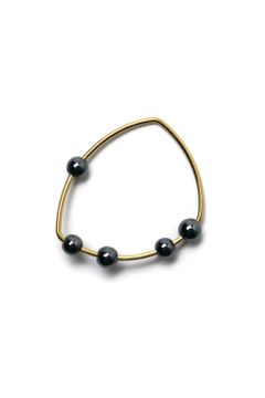 トライアングルリング / Triangle Ring with Hematite