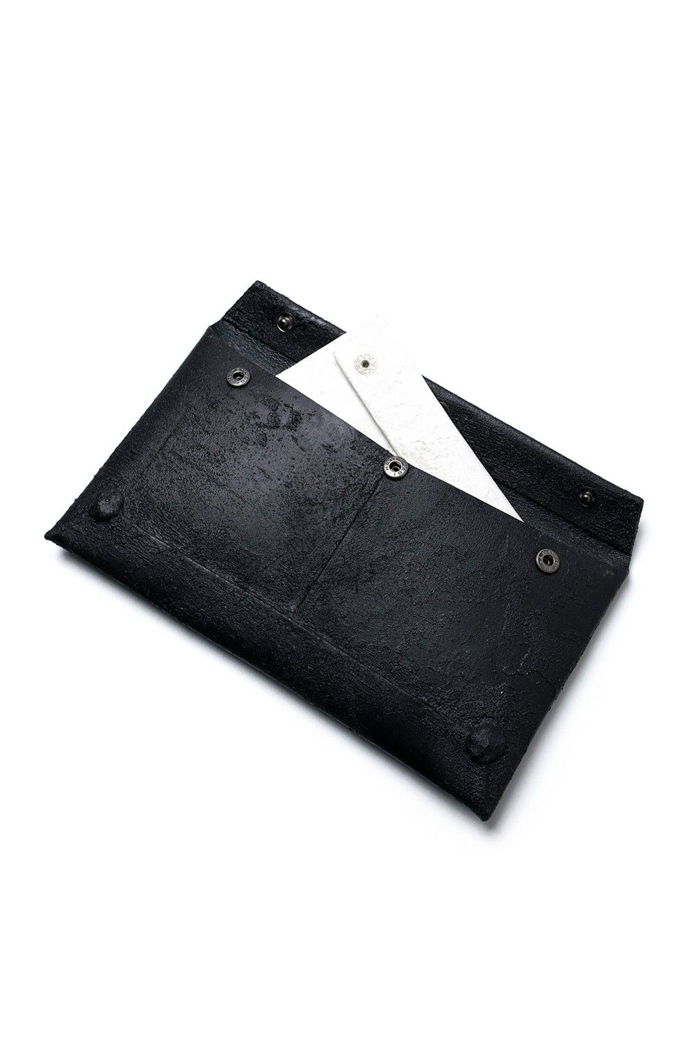 KAGARI YUSUKE - 【ラスト1点】封筒型長財布 [黒い壁] / mw02-bk 
