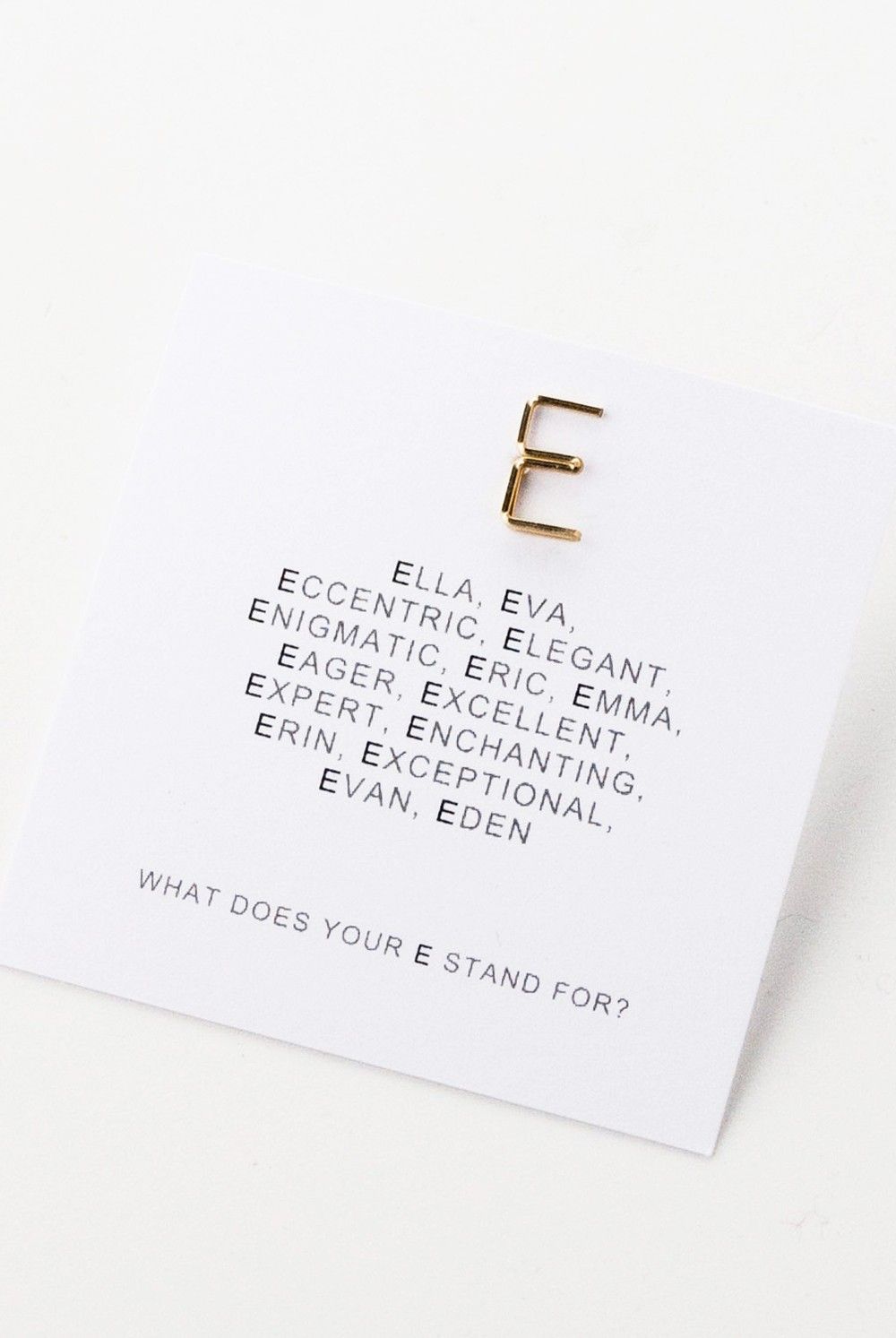 【ラスト1点】アルファベットスタッズピアス / Alphabet Studs 【E】