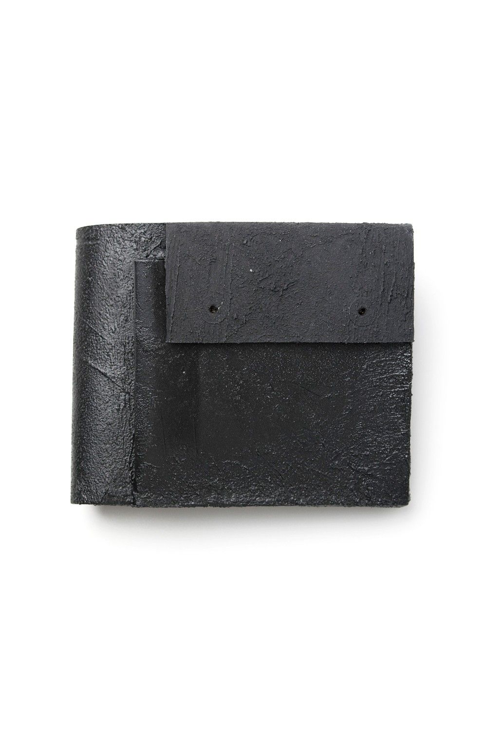 KAGARI YUSUKE - 【ラスト1点】二つ折り財布 [黒い壁] / mw06-bk 