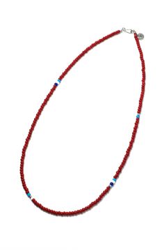 【お取り寄せ可能】ガラスビーズロングネックレス[レッド] / GLASS BZ LONG NC [RED]