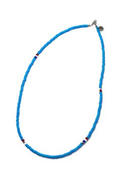 【お取り寄せ可能】ガラスビーズロングネックレス[ターコイズ] / GLASS BZ LONG NC [TURQUOISE]