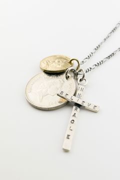 【お取り寄せ可能】2コインクロスネックレス / 2 COIN CROSS