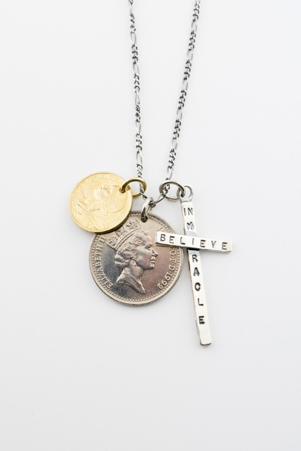 【お取り寄せ可能】2コインクロスネックレス / 2 COIN CROSS