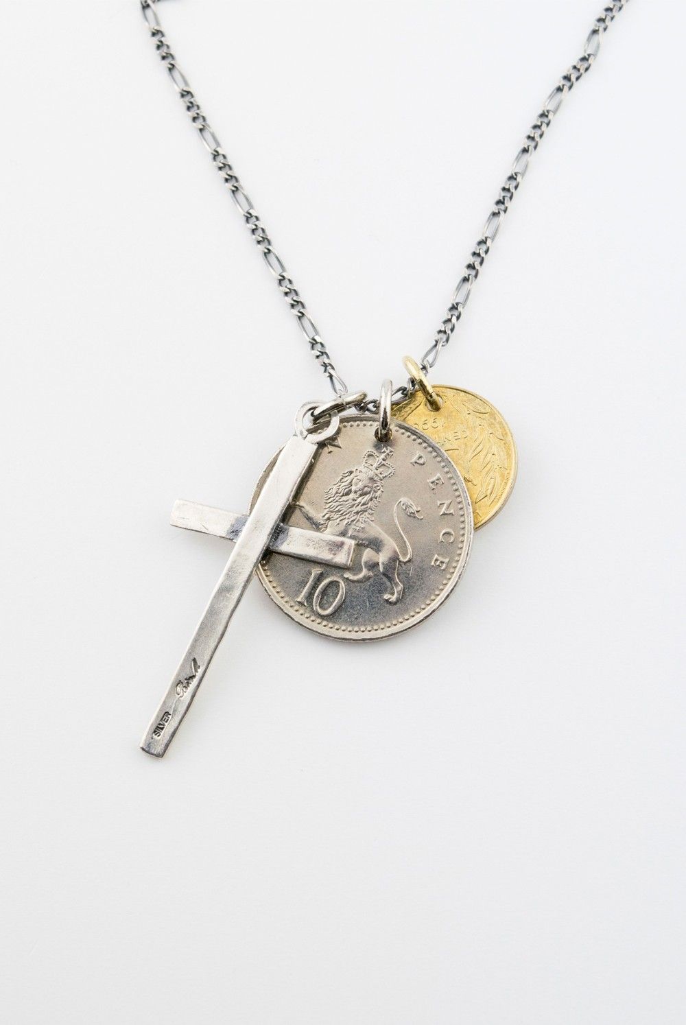 【お取り寄せ可能】2コインクロスネックレス / 2 COIN CROSS
