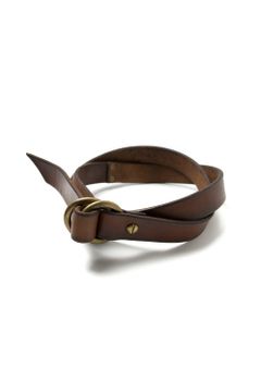 【ラスト1点】LEATHER RING BELT - NARROW [CAMEL] | リングベルト / キャメル