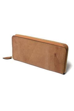 【25SS予約商品】シェルコードバン ラウンドジップロングウォレット バックスキン [ウィスキー] / LEATHER GARRISON ROUND ZIP LONG WALLET-BACKSKIN [WHISKY]
