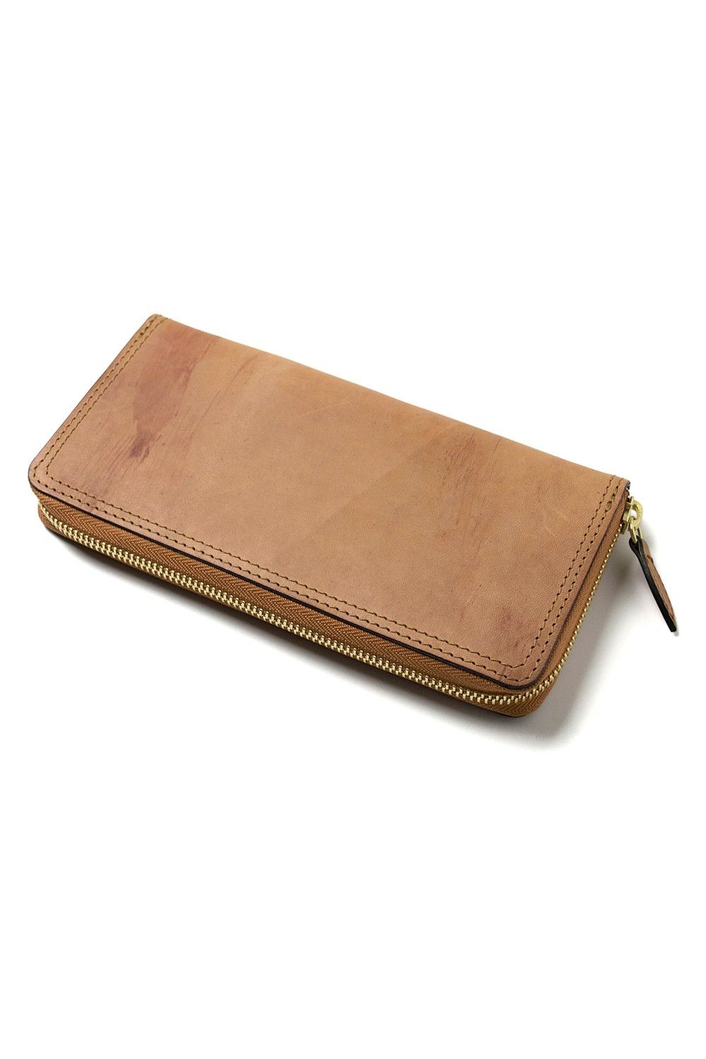 【25SS予約商品】シェルコードバン ラウンドジップロングウォレット バックスキン [ウィスキー] / LEATHER GARRISON ROUND ZIP LONG WALLET-BACKSKIN [WHISKY]