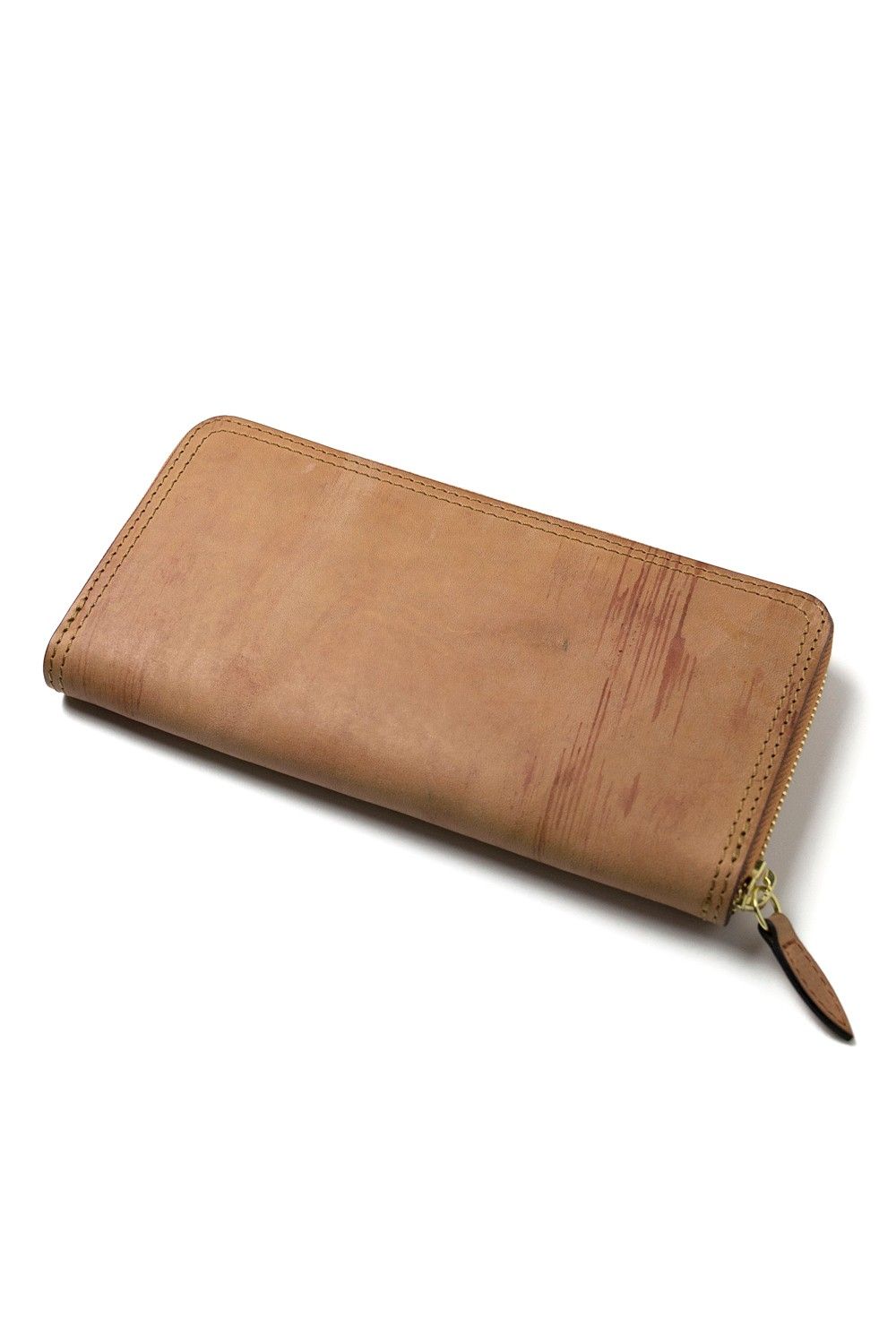 【25SS予約商品】シェルコードバン ラウンドジップロングウォレット バックスキン [ウィスキー] / LEATHER GARRISON ROUND ZIP LONG WALLET-BACKSKIN [WHISKY]