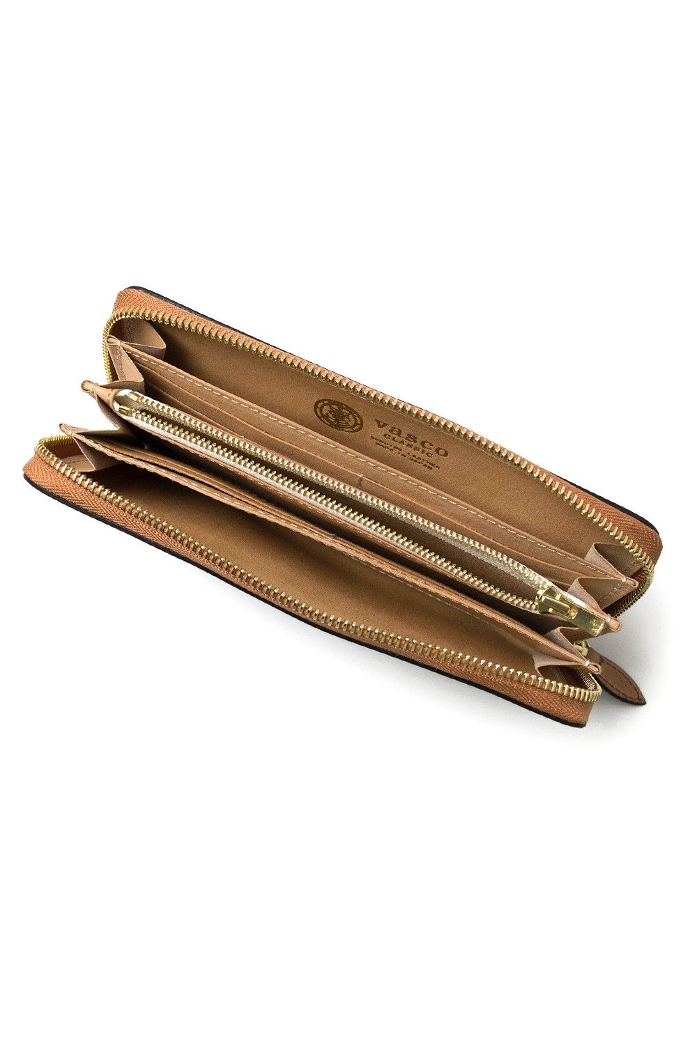 【25SS予約商品】シェルコードバン ラウンドジップロングウォレット バックスキン [ウィスキー] / LEATHER GARRISON ROUND ZIP LONG WALLET-BACKSKIN [WHISKY]