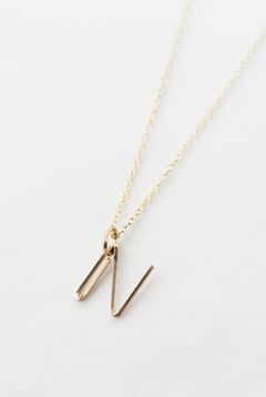 スモールアルファベット ペンダント ネックレス / Small Alphabet Pendant 【N】